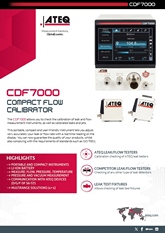 ATEQ CDF7000 | Wielofunkcyjny kalibrator ciśnienia i przepływu
